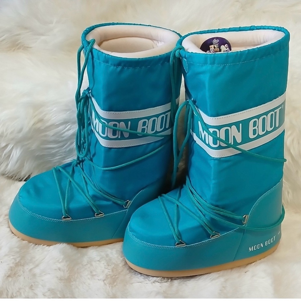 Moon Boot Teal and White Snow Boots 42/44